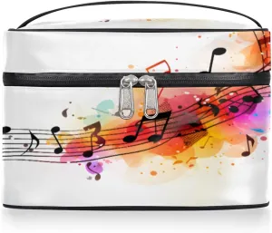 Toiletry Bags Musical Notation Large Capacity Travel Makeup Organizer Case, Portable Toiletry Bag for Women Makeup Brush Bag Storage Bag