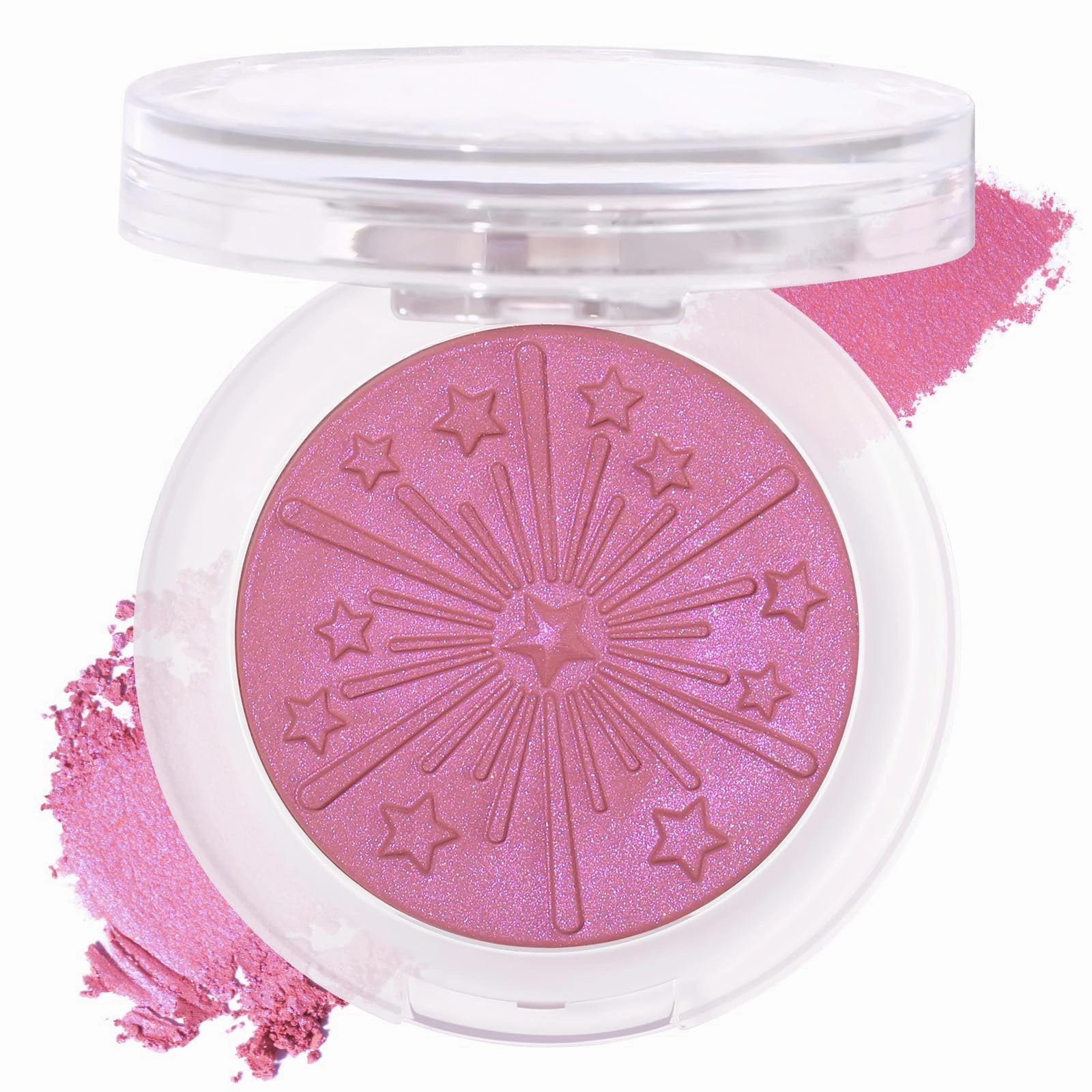 UCANBE Baked Blush for Cheek, Glow Blushing Palette - Seamless Silky Blendable Powder Blush Makeup Palette, Delivering Long Last Natural Ruddy Complexion, 03 Peony