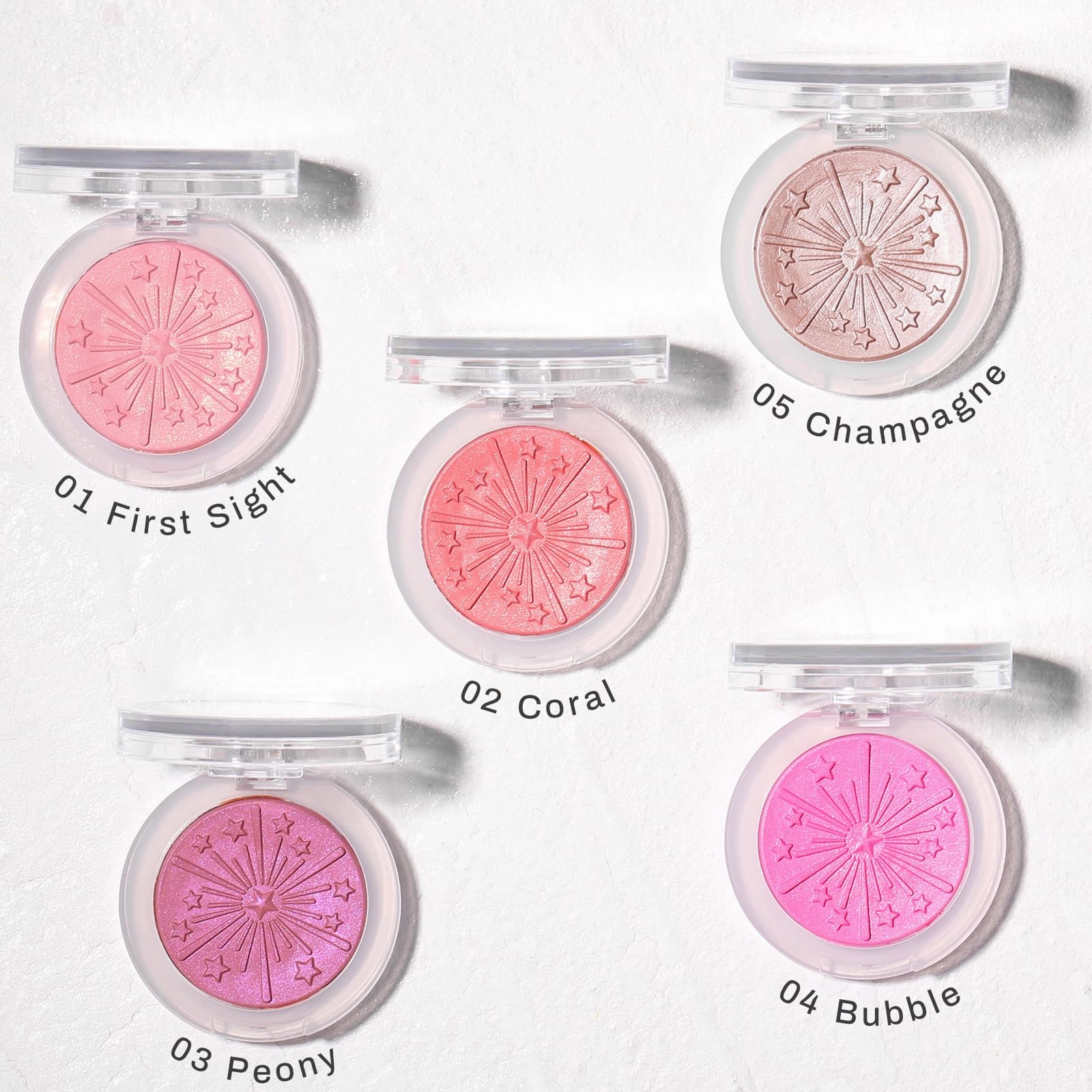 UCANBE Baked Blush for Cheek, Glow Blushing Palette - Seamless Silky Blendable Powder Blush Makeup Palette, Delivering Long Last Natural Ruddy Complexion, 03 Peony