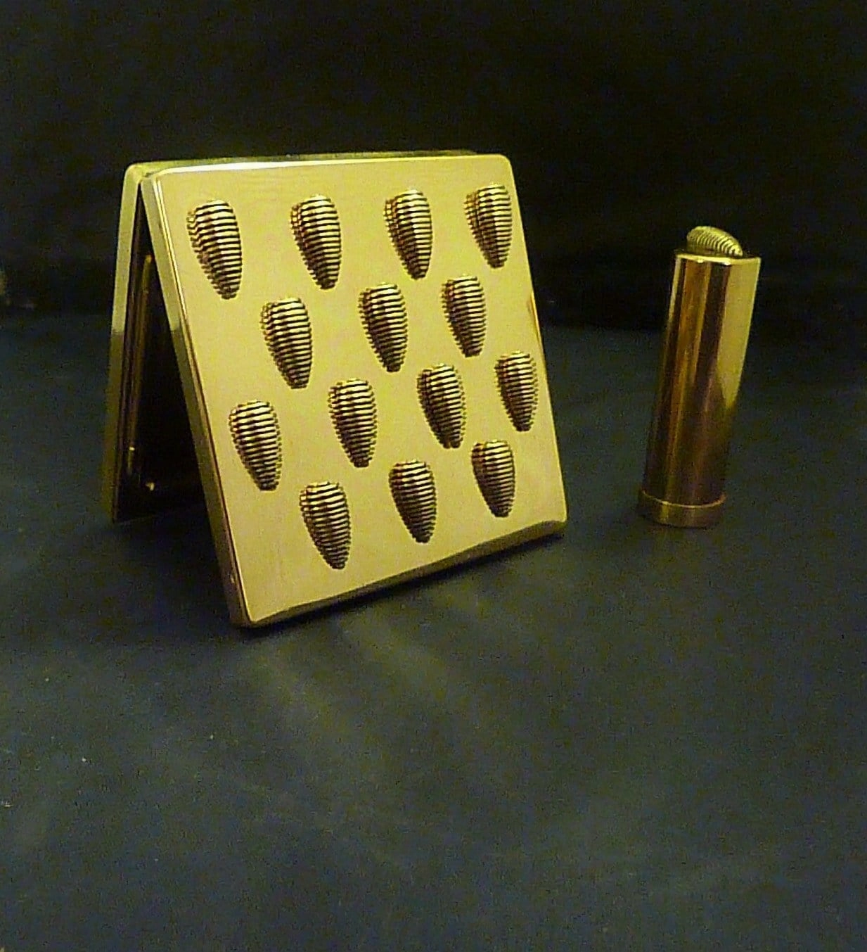 Vintage Ciner Art Deco Compact & Lipstick