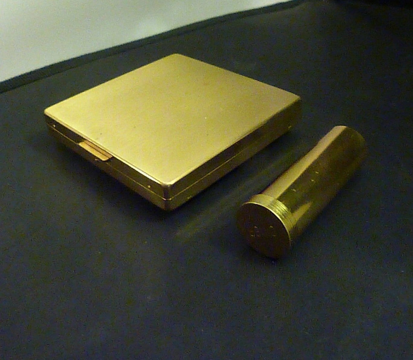 Vintage Ciner Art Deco Compact & Lipstick
