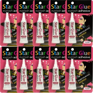 Waterproof Eyelash Adhesive White for Eye Shadow Mascara and Eyeliner 10 Pcs, 0.24 Ounce (Pack of 10)