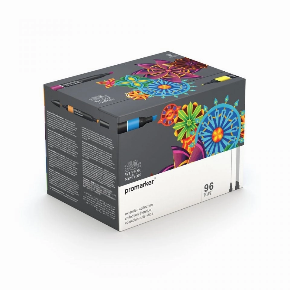 Winsor & Newton Promarker 96 Extended Collection, With Storage Box