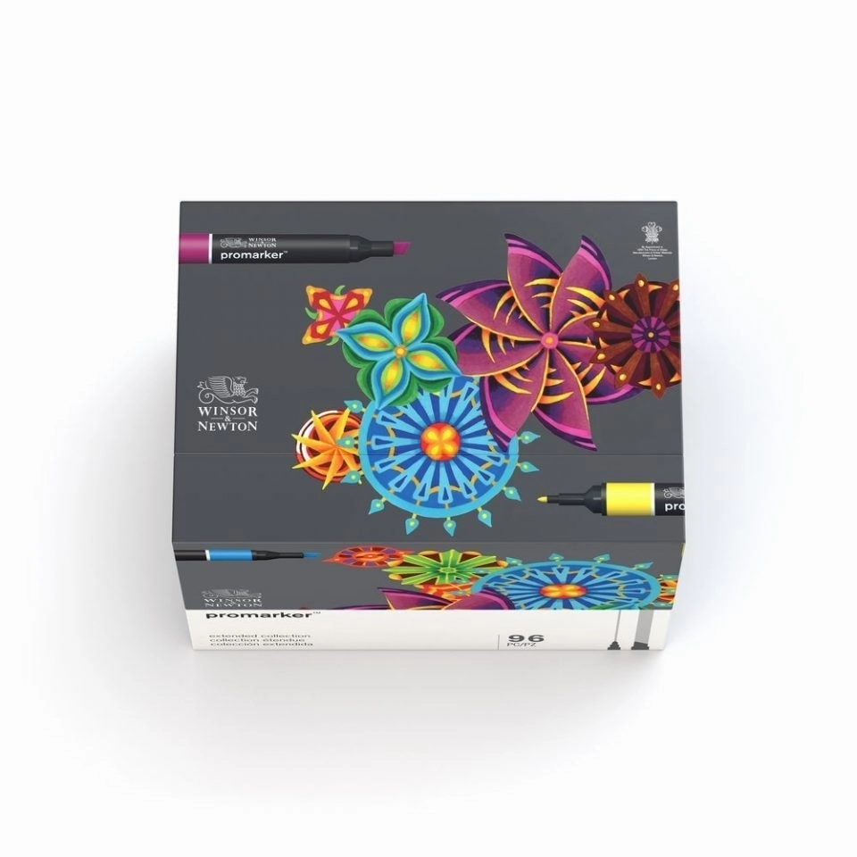 Winsor & Newton Promarker 96 Extended Collection, With Storage Box