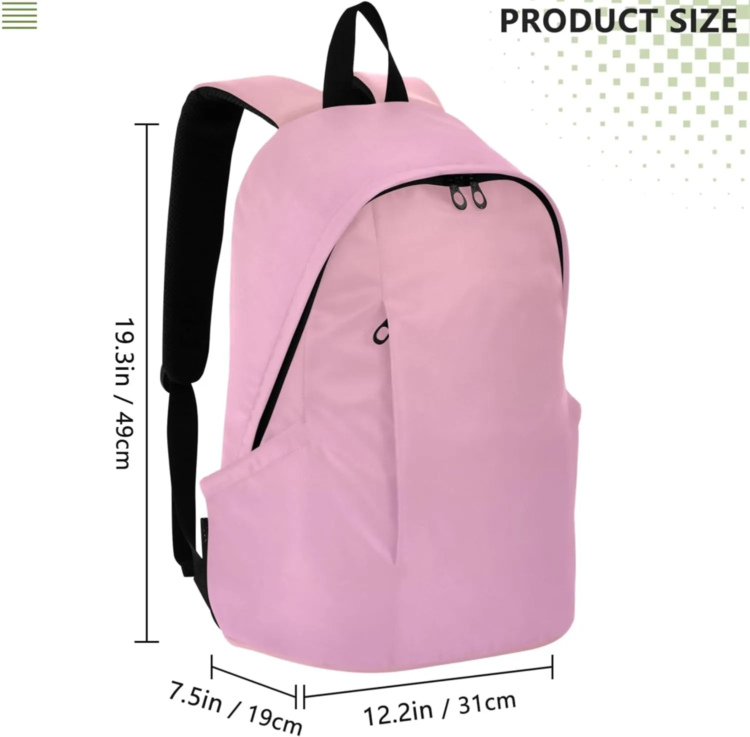 Women Cute Backpacks Casual Daypack Blush Pink Pearl Gradient Cute School Backpack for Teens