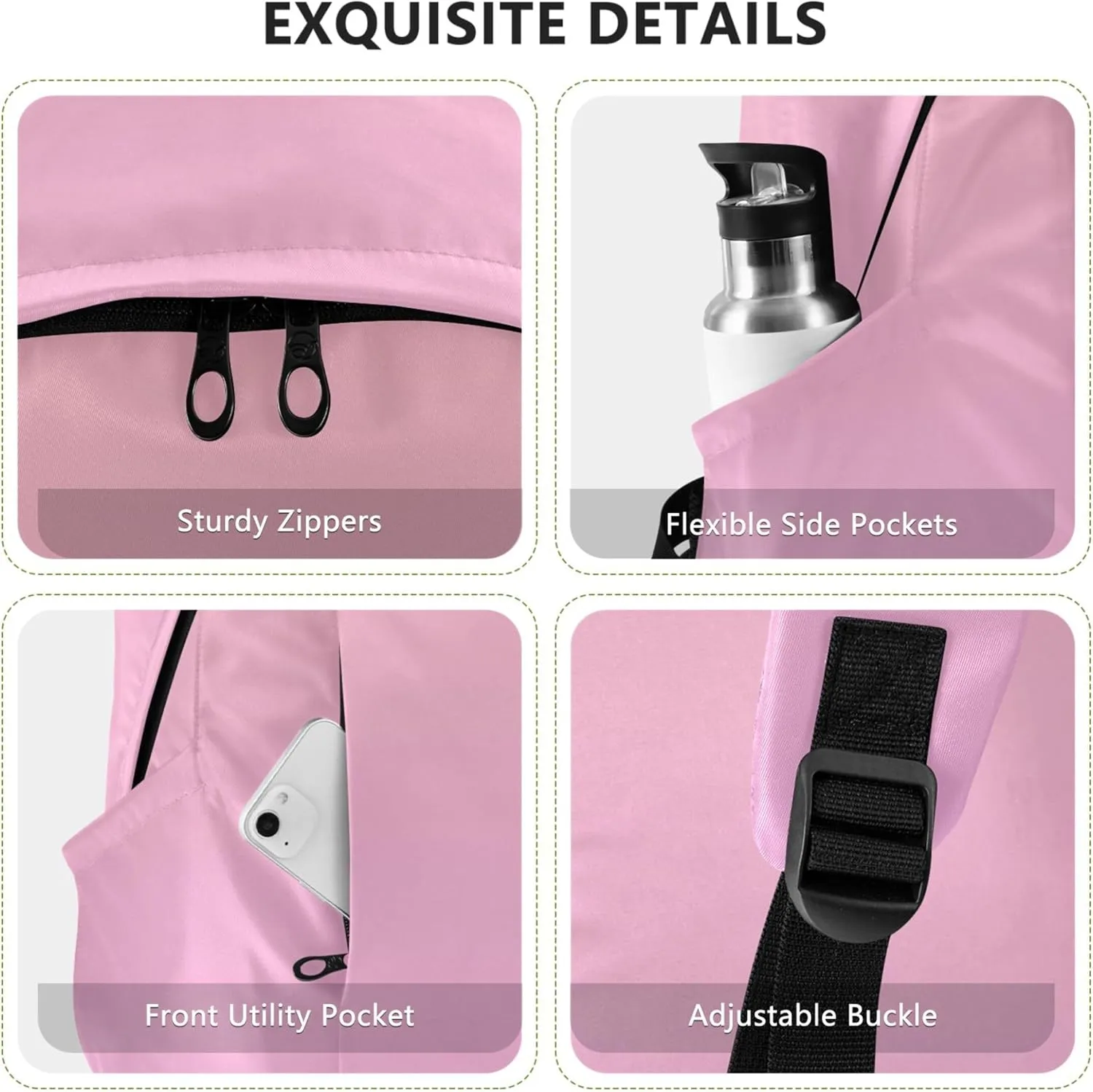 Women Cute Backpacks Casual Daypack Blush Pink Pearl Gradient Cute School Backpack for Teens