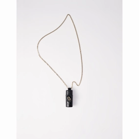 Women Embossed Leather Lipstick Case - Black