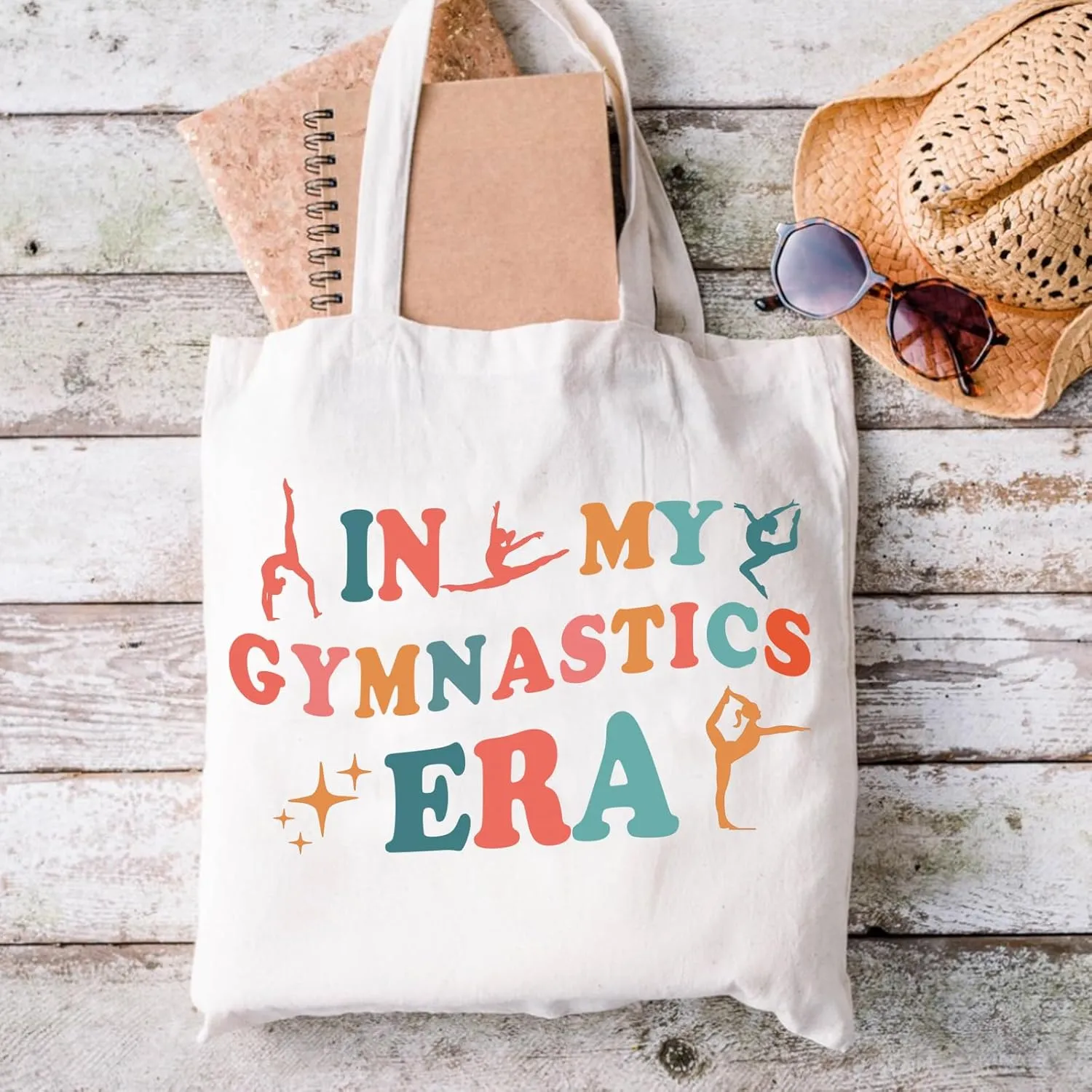 XYANFA In My Gymnastics Era Tote Bag Gymnastics Coach Mom Girl Tote Bag Gymnast Gifts Gymnast Stuff Handbag Shopping Bag